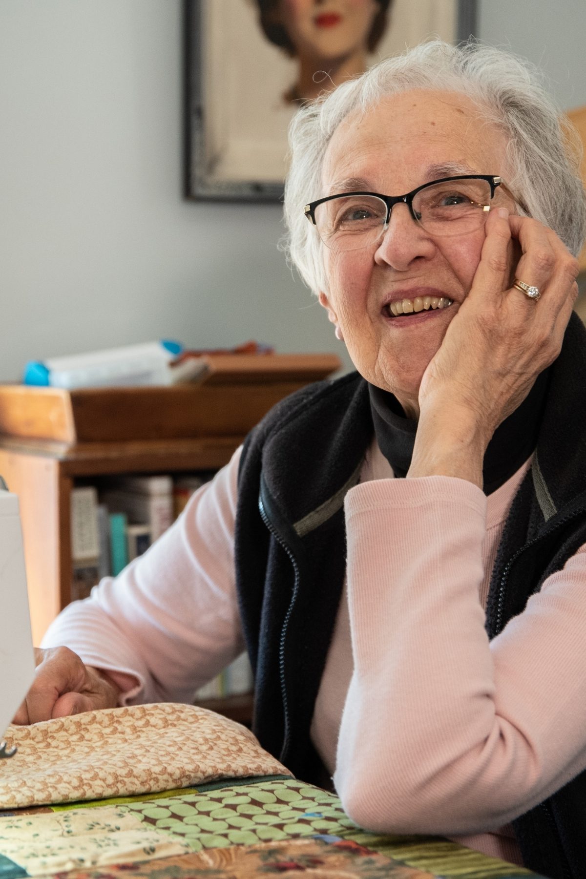 Someren Glen Senior Living Community in Centennial, CO - older woman sewing 20 portrait